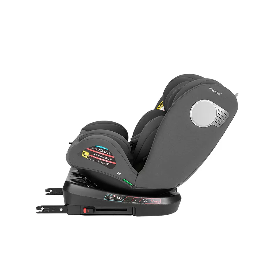Kikkaboo Siège Auto i-Moove 2 i-Size Gris foncé -4- bebemaman