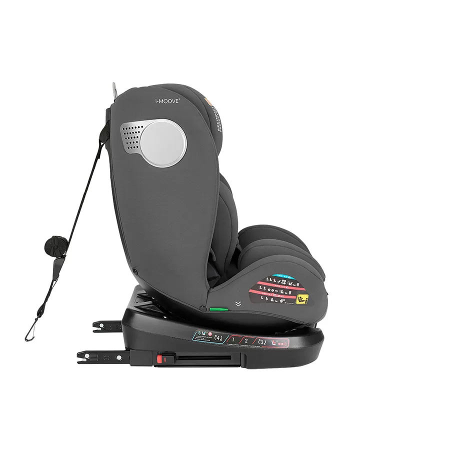 Kikkaboo Siège Auto i-Moove 2 i-Size Gris foncé -5- bebemaman