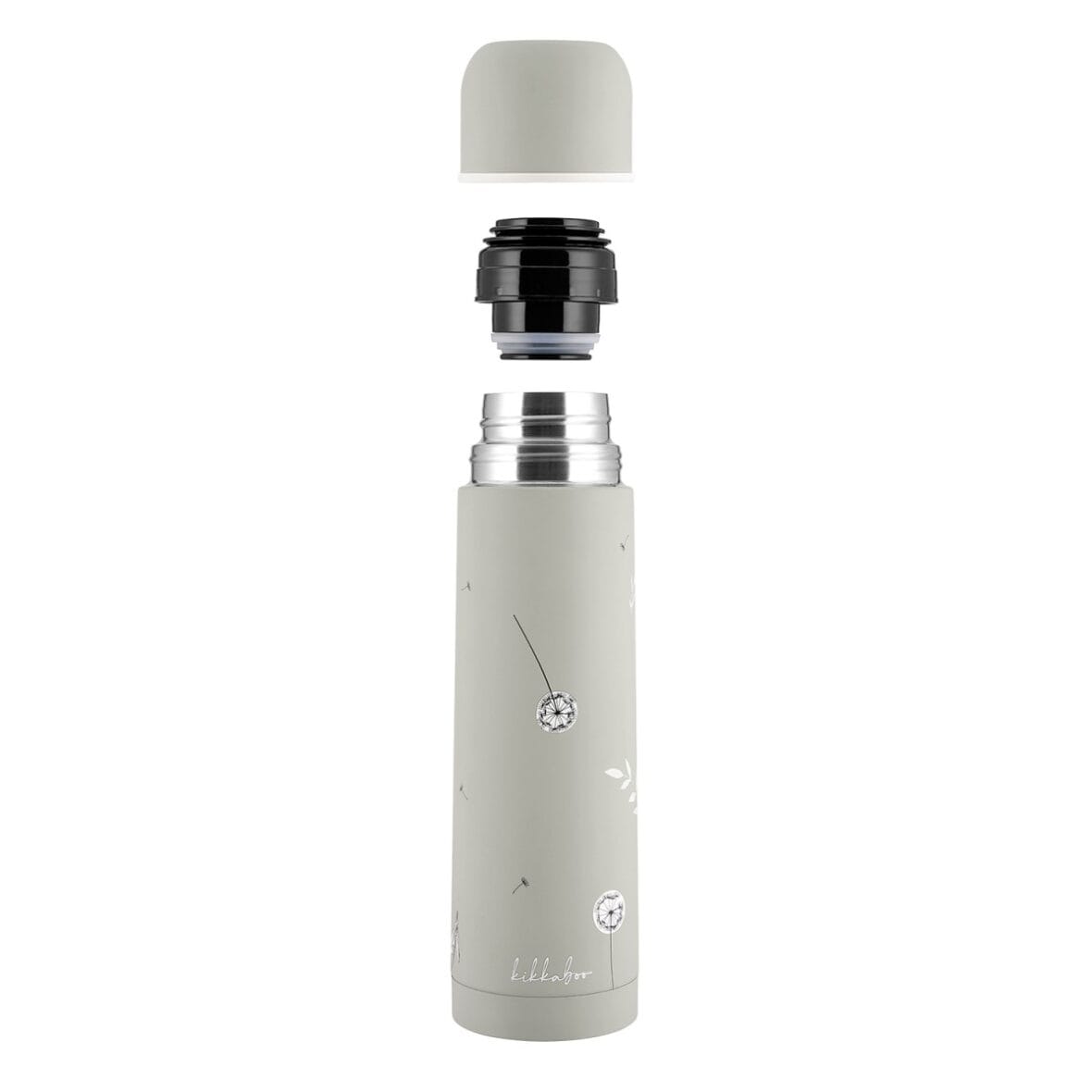 Kikkaboo Thermos Isotherme 500ml Flora Sand -4- bebemaman