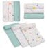 Lionelo Leaf lot de 3 langes en bambou lavables 70×70