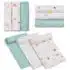 Lionelo Leaf lot de 3 langes en bambou lavables 70×70