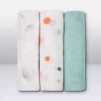 Lionelo Leaf lot de 3 langes en bambou lavables 70×70