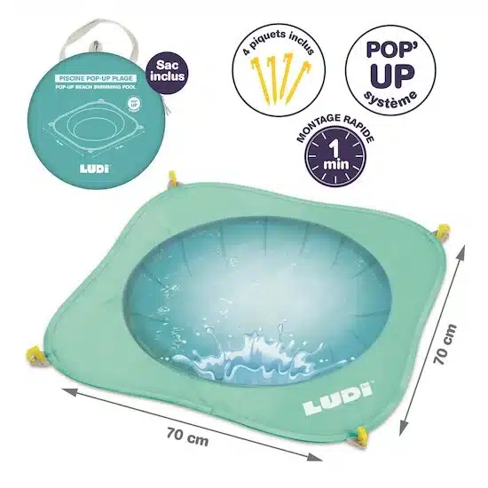 Ludi Piscine pop-up Bleu -2- bebemaman