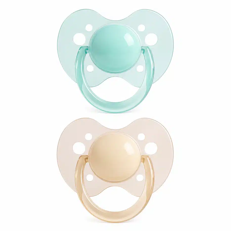 Mammia Lot de 2 Sucettes Air Free 6m+ Beige et Bleu