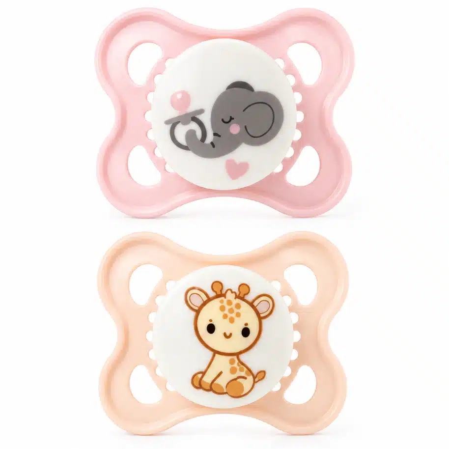 Mammia Lot de 2 Sucettes Physiologiques 6m+ Rose Saumon