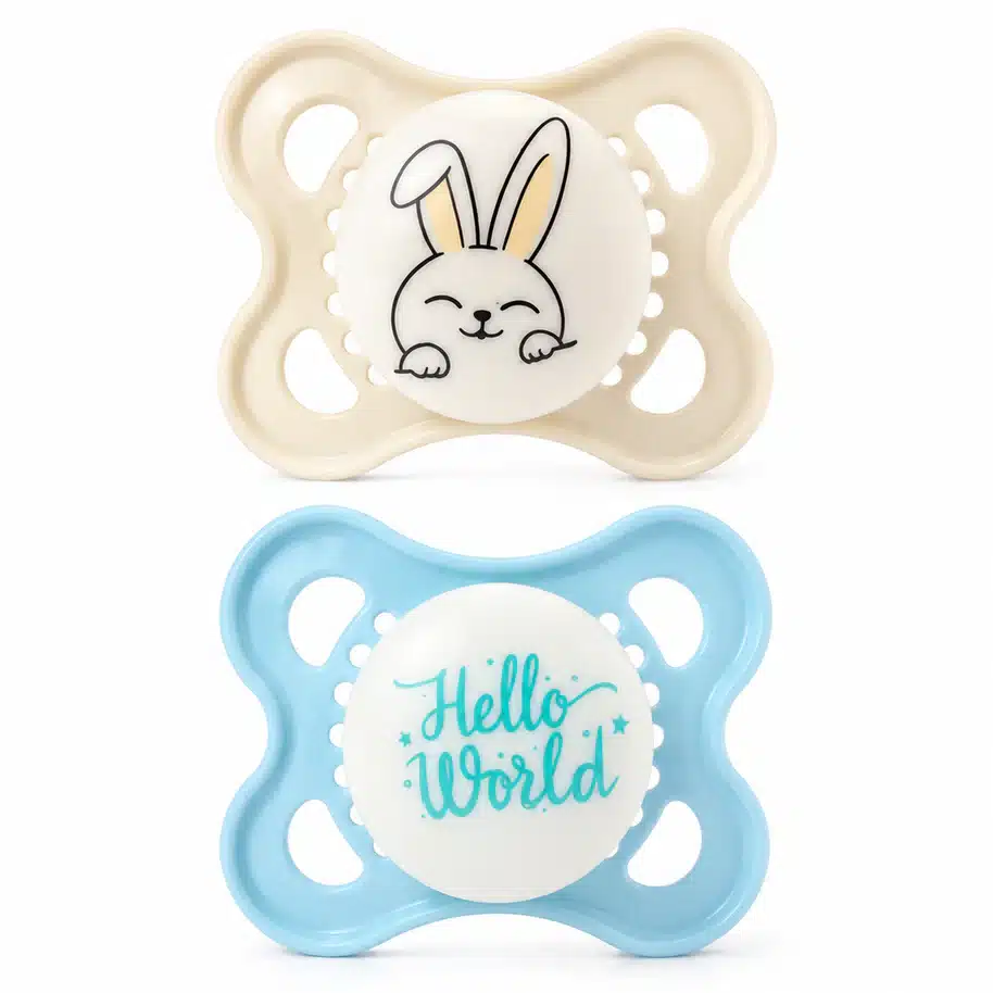 Mammia Lot de 2 Sucettes Physiologiques 6m+ Beige Bleu