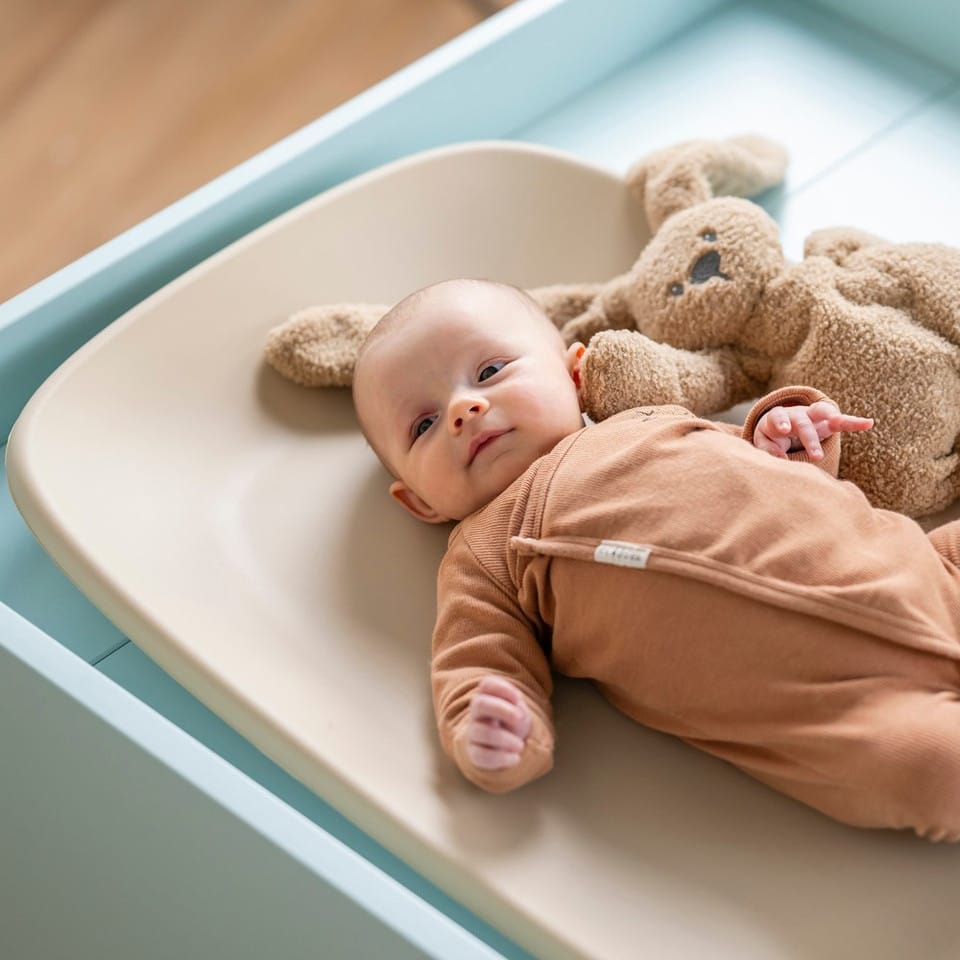 Nattou Matelas à Langer en Mousse Softy Beige -5- bebemaman