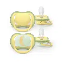 Philips Avent Sucette Ultra Air Night 18mois+ Jaune