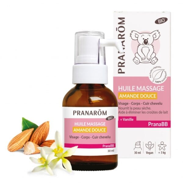 Pranarom Huile Massage Amande Douce Bio 30ml