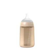 Suavinex Biberon en Silicone Transparent 240ml +3m Beige