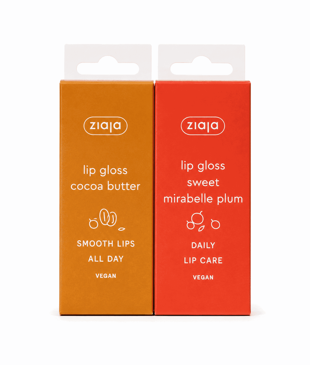 Ziaja Gommage et Gloss A Levres Au Gout De Mirabelle Sucré