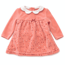 Babybol Robe Bébé Fille Rose à Manches Longues