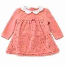 Babybol Robe Bébé Fille Rose à Manches Longues