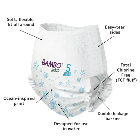 Bambo Nature Swim Pants Medium +12kg 12pcs -3- bebemaman