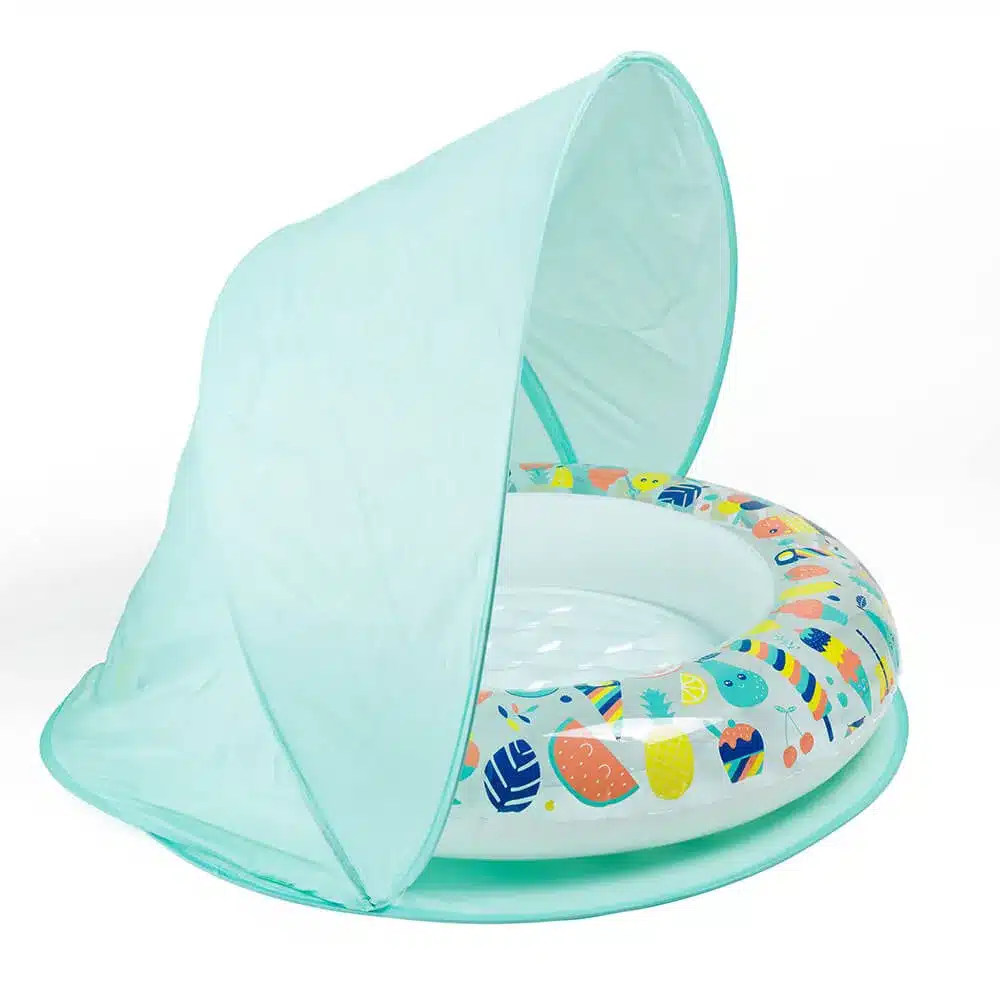 Eurekakids Piscine Gonflable pour Bébé avec Parasol -3- bebemaman