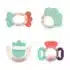 Eurekakids Set de Hochets et Anneaux de dentition 0m+