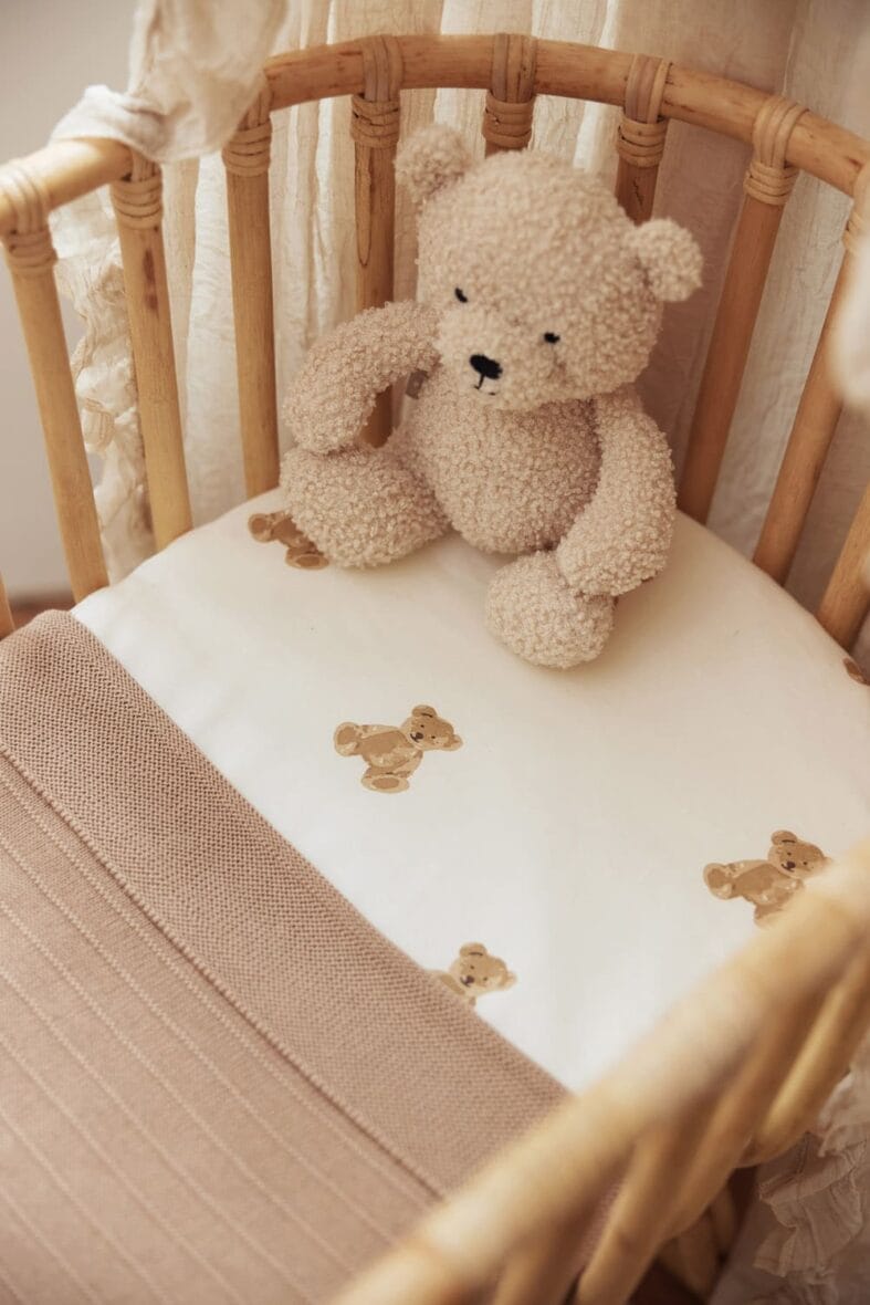 Jollein Drap Housse Jersey 60x120cm Teddy Bear -2- bebemaman