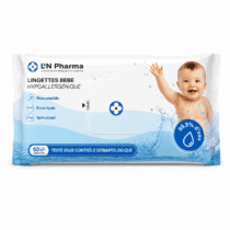 L2N Pharma Lingettes Bébé Hypoallergéniques 60 Lingettes