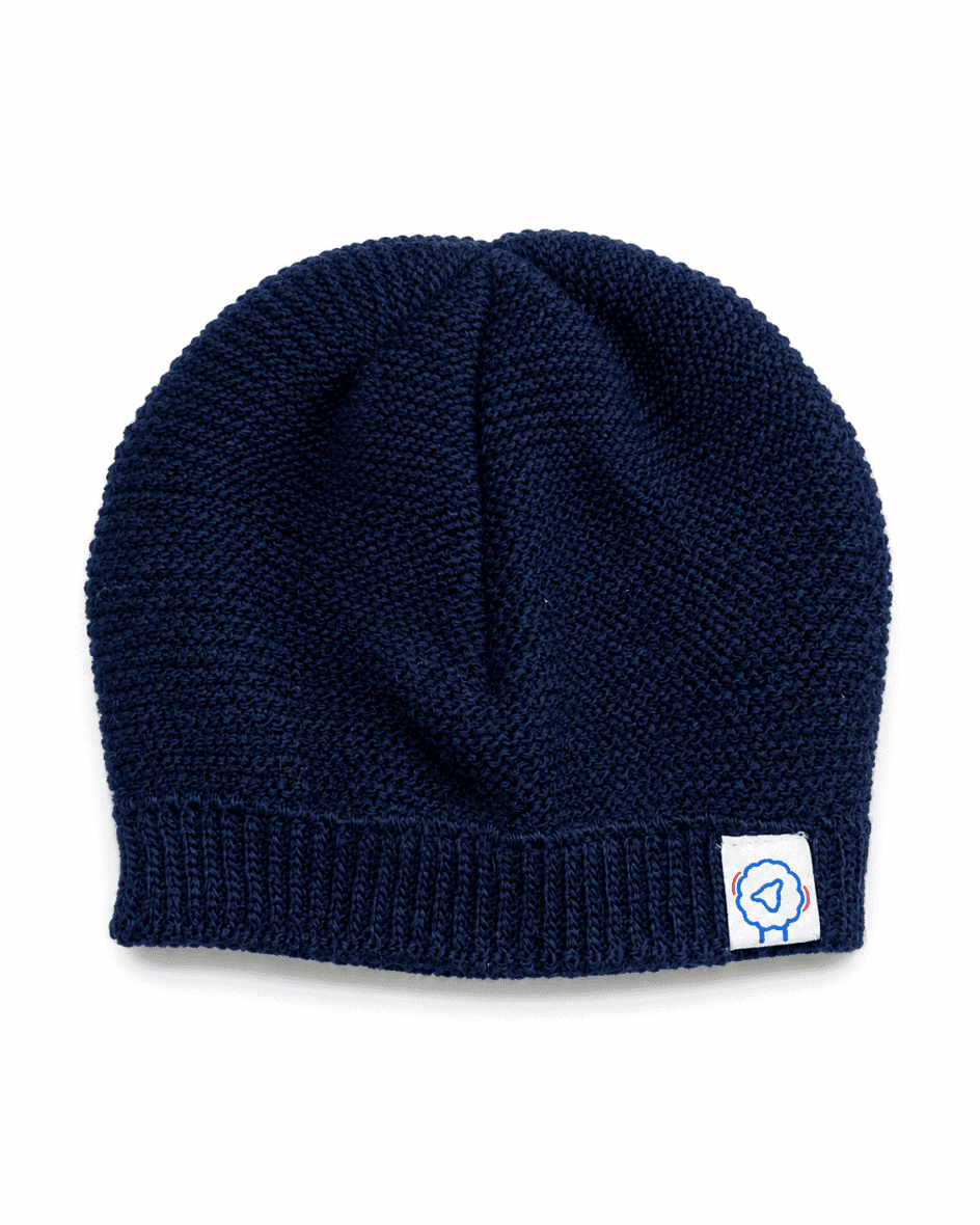 La Manufacture de Layette Bonnet Bébé 0-1mois Bleu Marine