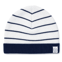La Manufacture de Layette Bonnet Bébé 3-6mois Ecru Marine
