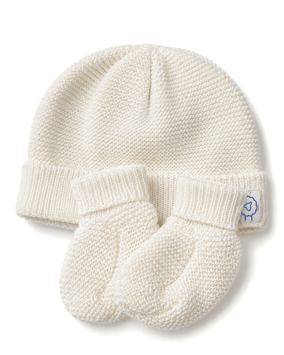 La Manufacture de Layette Bonnet et Chaussons Coton Bébé – Blanc