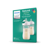 Philips Avent Lot de 2 Biberons Natural Response en Verre 240ml 3-6m