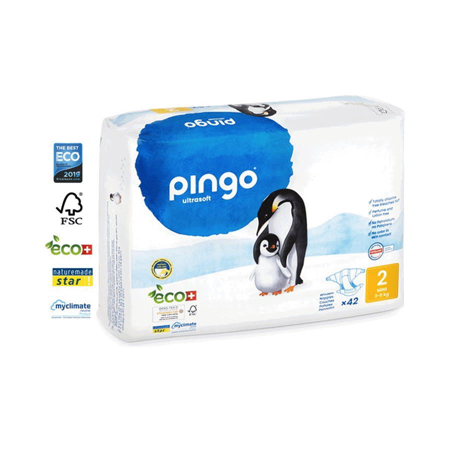 Pingo – Couches Écologiques Taille 2 (3-6kg) 42unités
