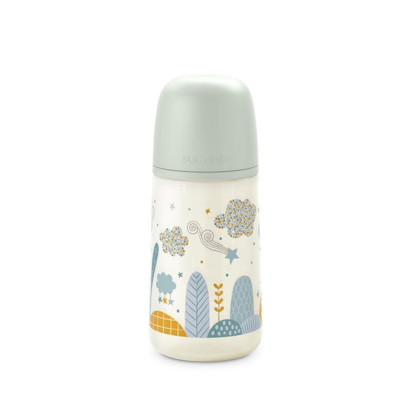 Suavinex Biberon avec Tetine Sxpro 270ml Walk in The Park 3m+ Vert
