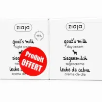 Ziaja Crème de Jour au Lait de Chèvre 50ml Avec Crème de Nuit Offerte 50ml