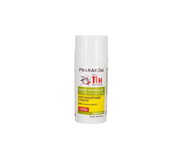 Pranarôm Aromapic Roller Corporel Anti-Moustiques & Tiques Zones Tropicales 75 ml