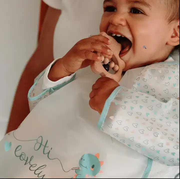 BabyCalin Bavoir Imperméable à Manches Bébé 37 x 42 cm 12+ mois Dinosaures-2-bebemaman
