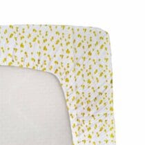 Drap housse jersey Domiva Au fil de l'eau 60x120 cm Savane en 100 % coton, doux,