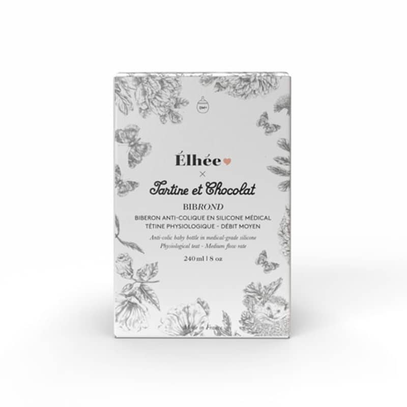 Élhée Tartine Et Chocolat Terre Biberon Anti Colique Gris 0m+ 240ml -4- bebemaman