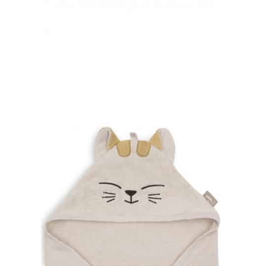 Jollein Cape de Bain Éponge Charlie Le Chat 75x75cm -2- bebemaman