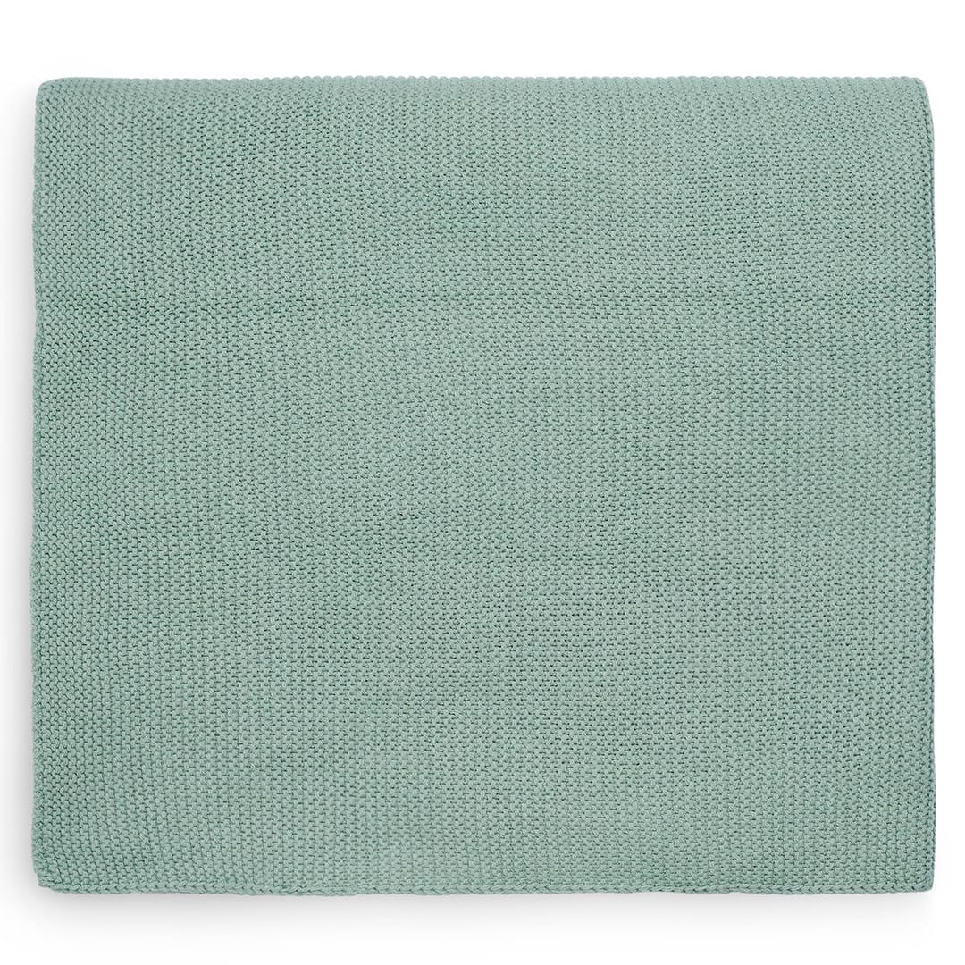 Jollein Couverture Berceau 75x100cm Basic Knit Forest Green -4- bebemaman