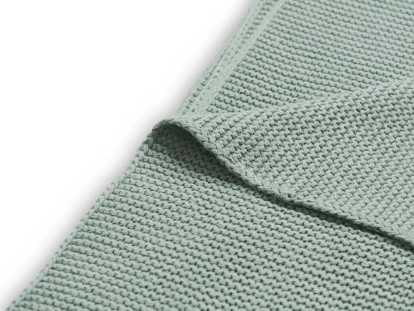 Jollein Couverture Berceau 75x100cm Basic Knit Forest Green -6- bebemaman