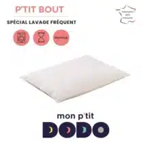 Mon P'tit Dodo Oreiller P'tit Bout Blanc 40x60 cm Oreiller bébé-1-bebemaman