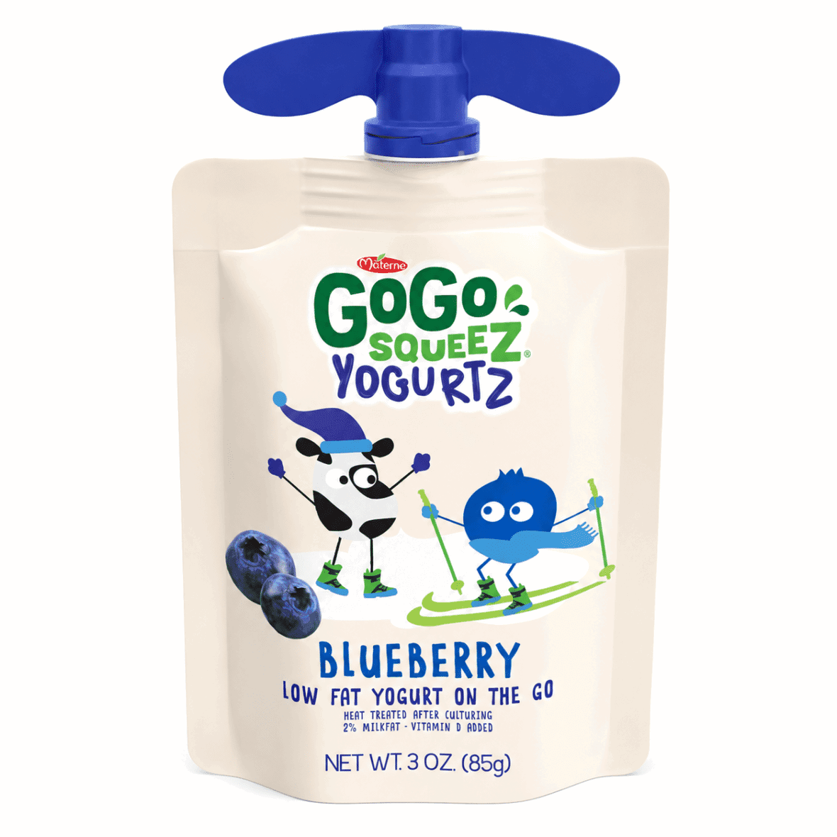 GoGo Squeez Yaourt Faible en Gras 85g – à la Myrtille