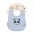 Yummy Bavoir en Silicone Avec Poche Panda 9m+ Bleu Pastel