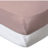 drap housse blanc rose bébé