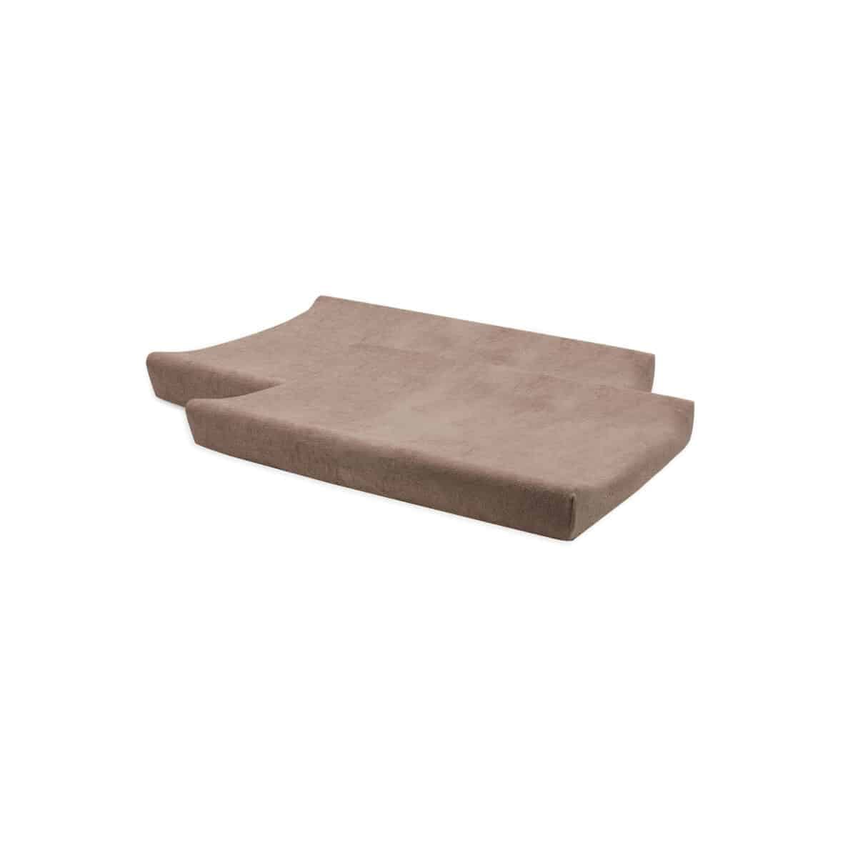 Jollein lot de 2 Housses De Matelas à Langer en tissu Eponge 50x70cm -Milky Coffee