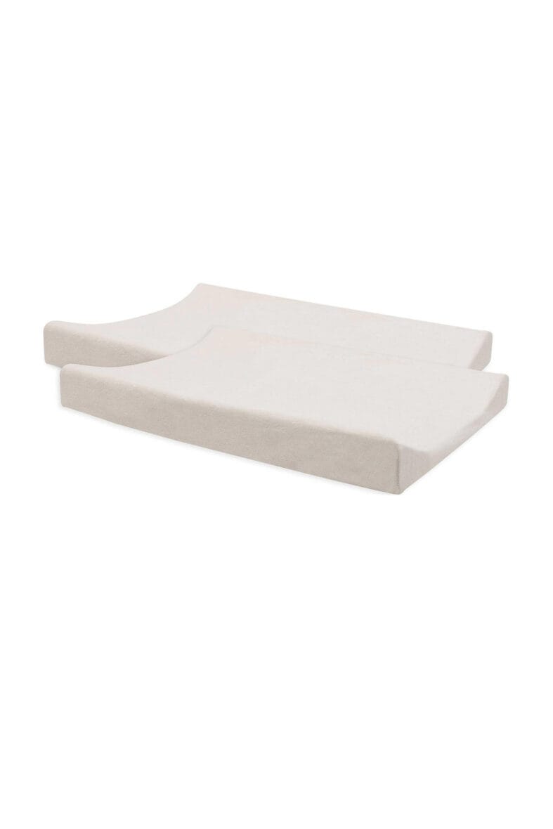 Jollein lot de 2 Housses De Matelas à Langer en tissu Eponge 50x70cm – beige