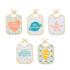 Babycalin Lot de 5 Bavoirs Naissance Love Family