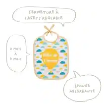 Babycalin Lot de 5 Bavoirs Naissance Love Family