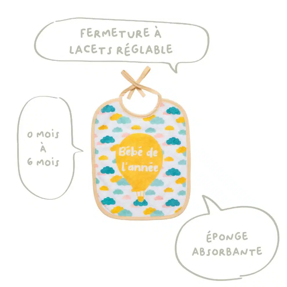 Babycalin Lot de 5 Bavoirs Naissance Love Family -4- bebemaman
