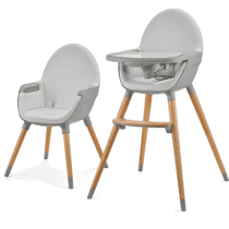 Kinderkraft Chaise Haute 2en1 Fini 2 Gris