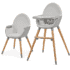 Kinderkraft Chaise Haute 2en1 Fini 2 Gris