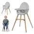 Kinderkraft Chaise Haute 2en1 Fini 2 Gris