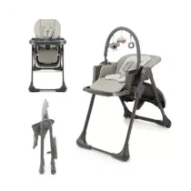 Kinderkraft Chaise Haute 2en1 Tummie Gris