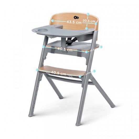 Kinderkraft Chaise Haute 4en1 Livy avec Transat Calmee Oak -6- bebemaman